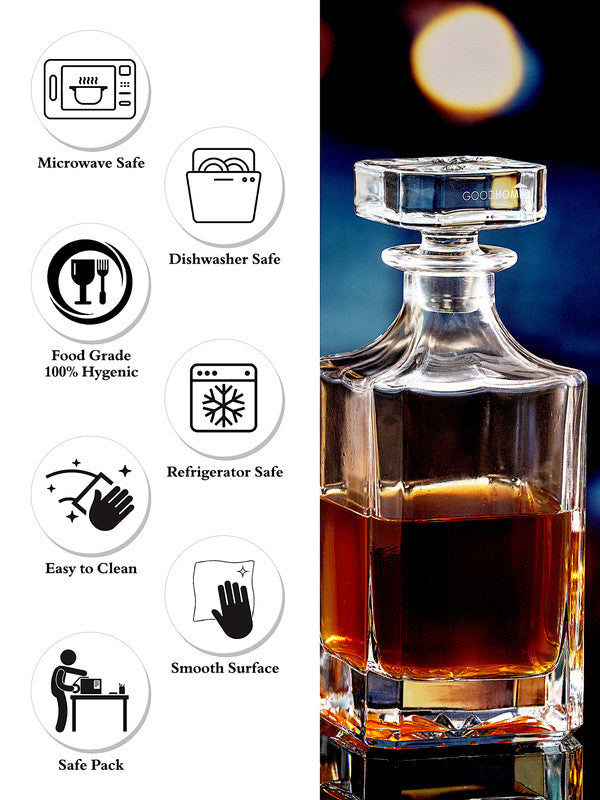Glass Whiskey Jar with Lid