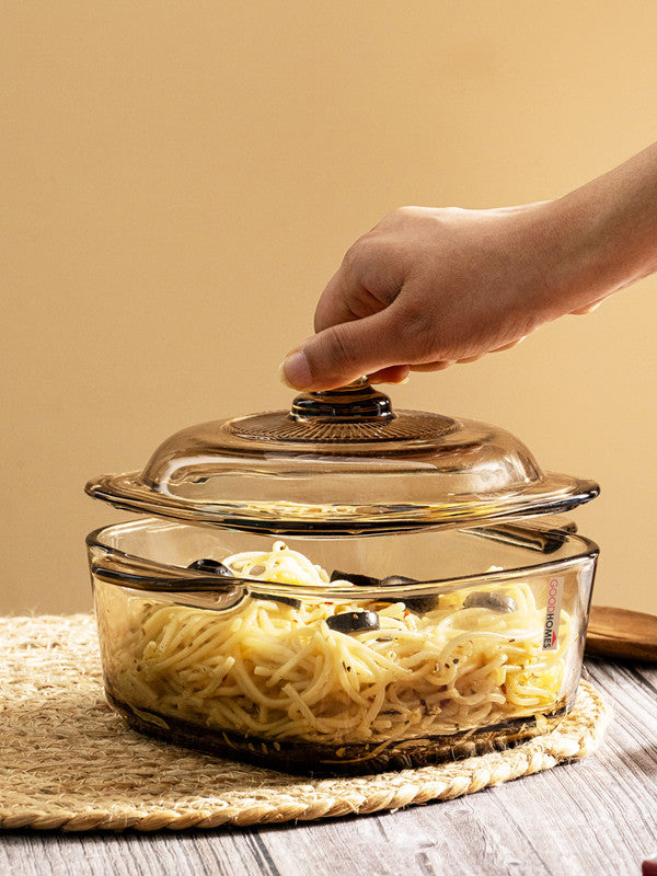 Colour Glass Casserole with Lid