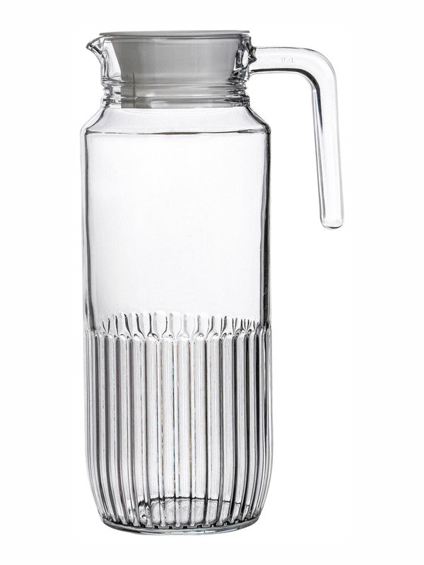 Clear Glass Water Jug with Lid
