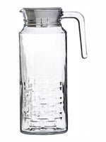 Clear Glass Water Jug with Lid