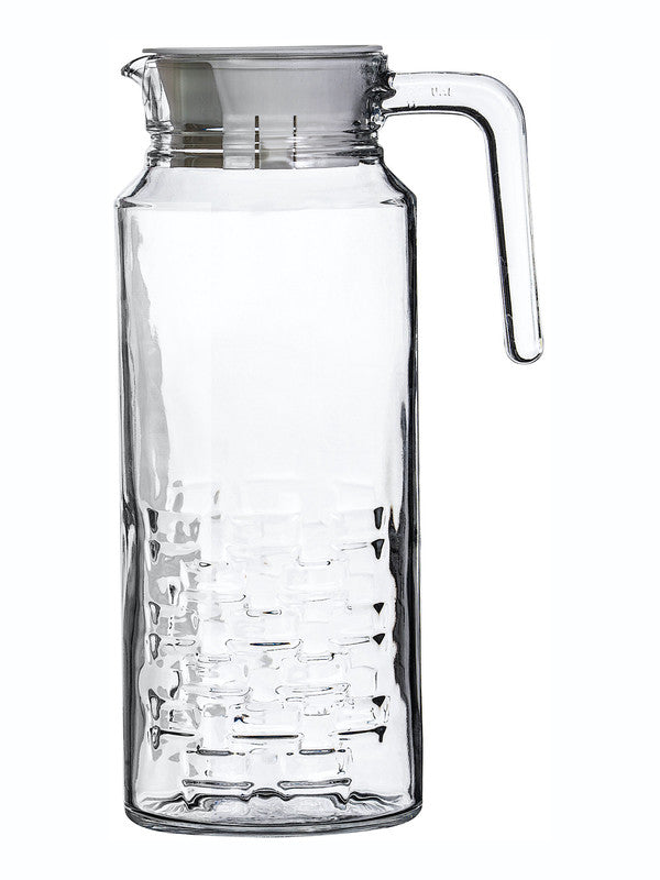 Clear Glass Water Jug with Lid