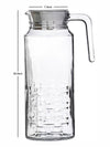 Clear Glass Water Jug with Lid