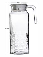 Clear Glass Water Jug with Lid