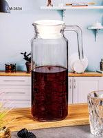 Clear Glass Water Jug with Lid