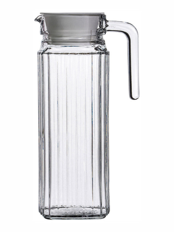 Clear Glass Water Jug with Lid