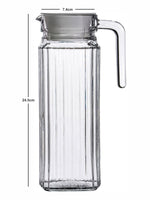Clear Glass Water Jug with Lid
