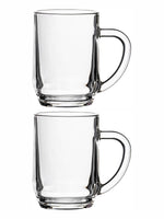 Clear Glass Haworth Beer Mug Set of 2pcs