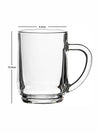 Clear Glass Haworth Beer Mug Set of 2pcs