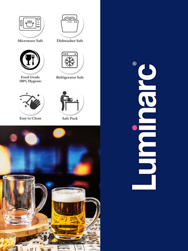 Clear Glass Haworth Beer Mug Set of 2pcs