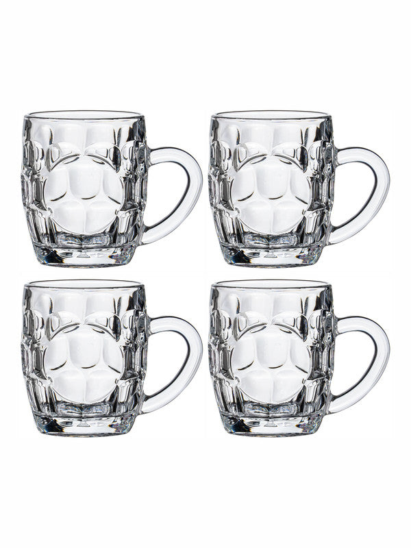 Clear Glass Britamia Beer Mug Set of 4pcs