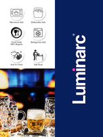 Clear Glass Britamia Beer Mug Set of 4pcs