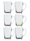 Clear Glass Morning Rainbow Mug Set of 6pcs