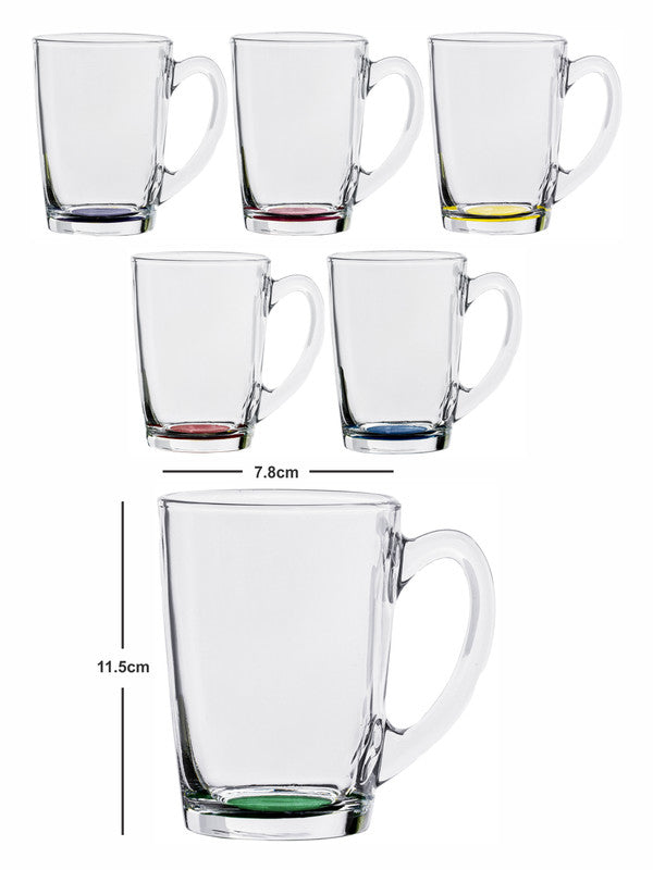 Clear Glass Morning Rainbow Mug Set of 6pcs