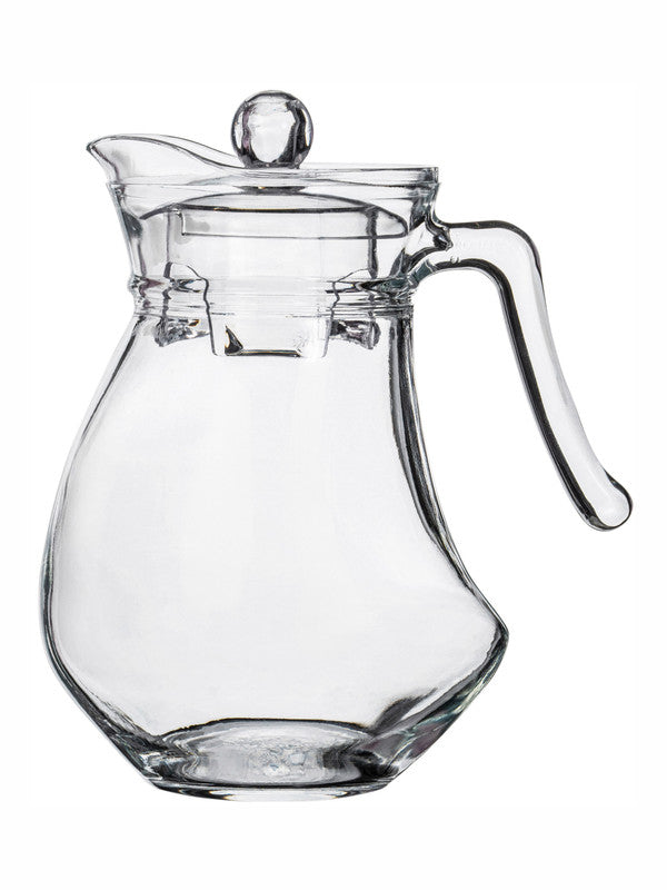 Clear Glass Water Jug with Lid