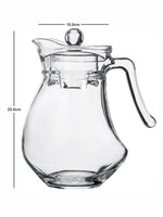 Clear Glass Water Jug with Lid