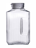 Clear Glass Water Jug with Lid