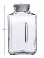 Clear Glass Water Jug with Lid
