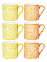 Ceramics Tea/Coffee Mug Set of 6pcs