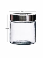 Clear Glass Storage Jar Set with Lid of 3pcs
