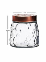 Clear Glass Storage Jar Set with Lid of 2pcs