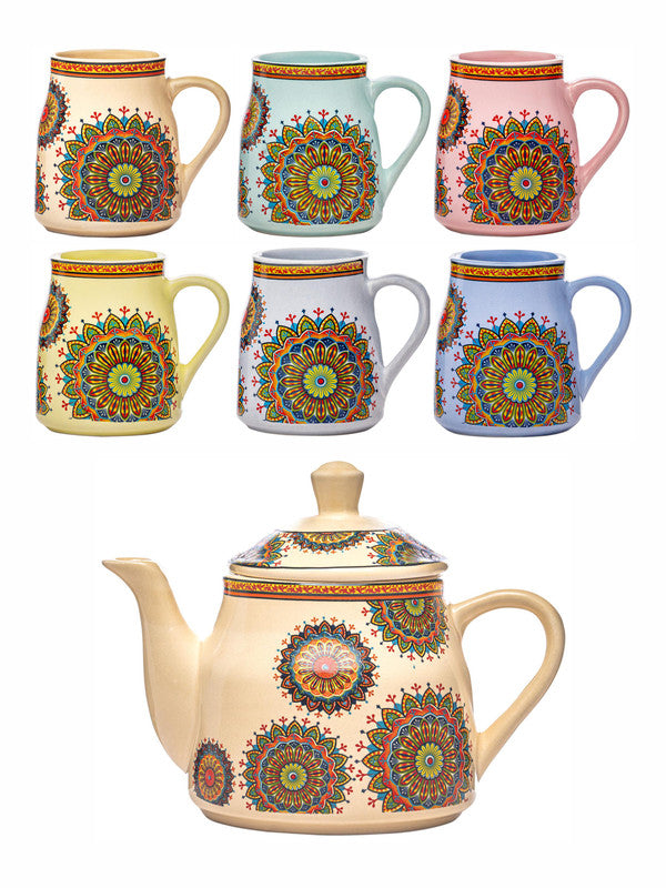Ceramics Azurro Tea Set of 7pcs