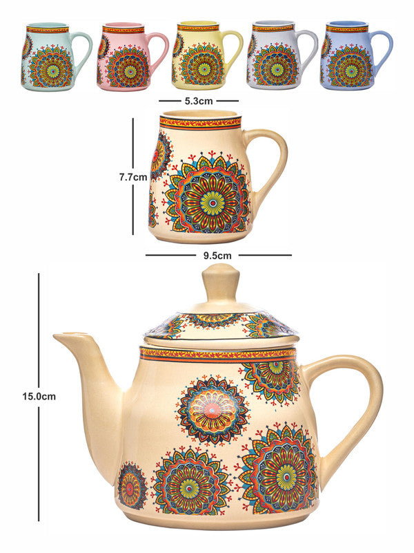 Ceramics Azurro Tea Set of 7pcs