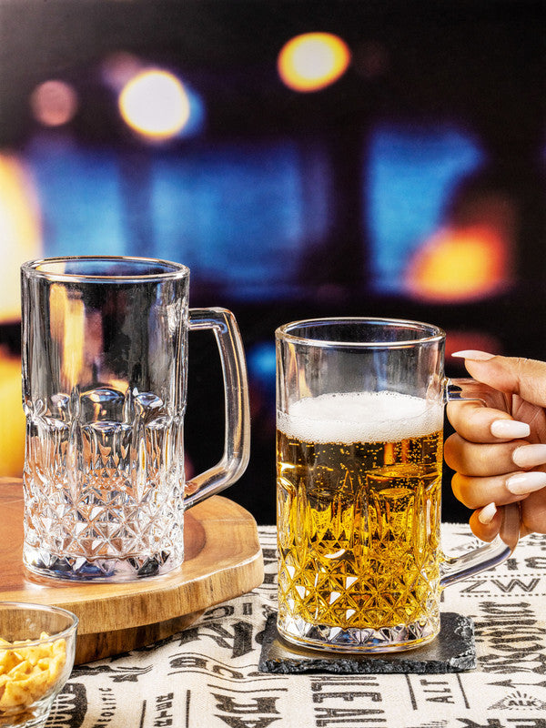 Clear Glass Vesca Beer Mug Set of 2pcs