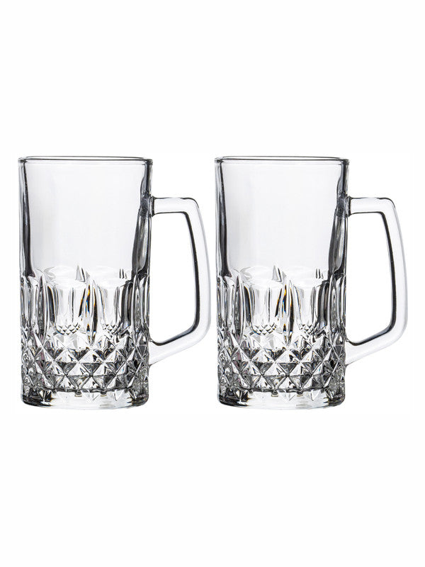 Clear Glass Vesca Beer Mug Set of 2pcs
