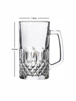 Clear Glass Vesca Beer Mug Set of 2pcs