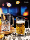 Clear Glass Vesca Beer Mug Set of 2pcs