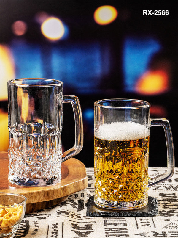 Clear Glass Vesca Beer Mug Set of 2pcs
