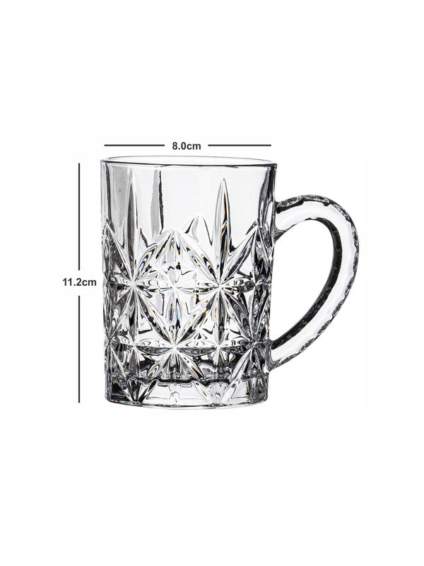 Clear Glass Scala Beer Mug Set of 2pcs