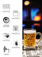 Clear Glass Scala Beer Mug Set of 2pcs