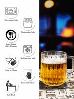 Clear Glass Vesca Beer Mug Set of 2pcs