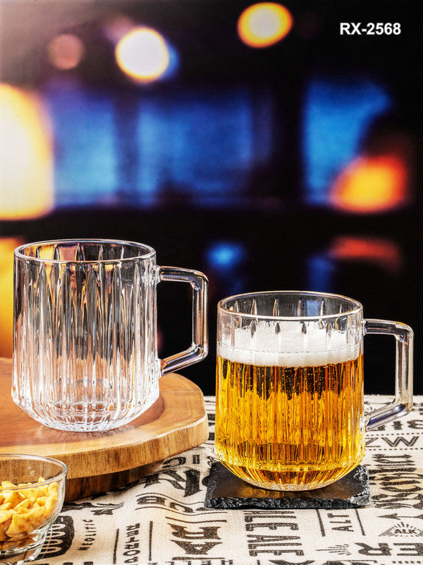 Clear Glass Vesca Beer Mug Set of 2pcs