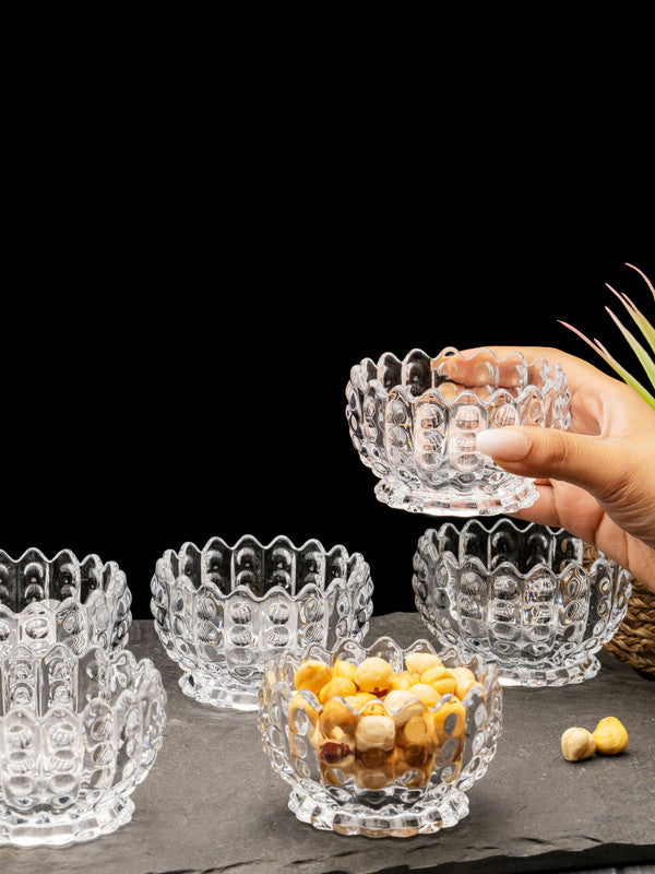 Clear Glass Stella Bowl Set of 6pcs