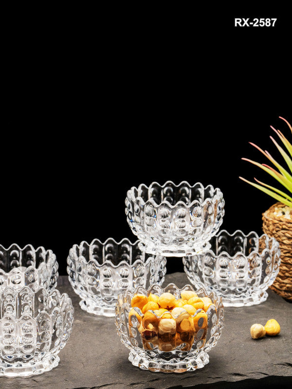 Clear Glass Stella Bowl Set of 6pcs
