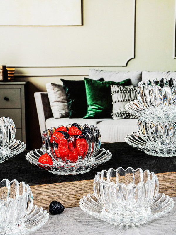 Clear Glass Eva Serving Set of 12pcs