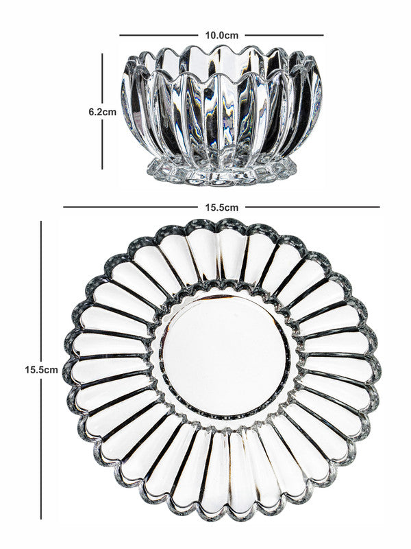 Clear Glass Eva Serving Set of 12pcs