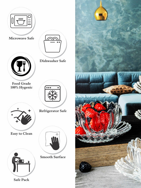 Clear Glass Eva Serving Set of 12pcs