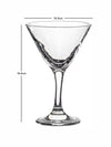 Clear Glass Tulip Martini Stem Glass set of 4pcs