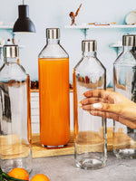Clear Glass Summer Bottle Set of 4pcs