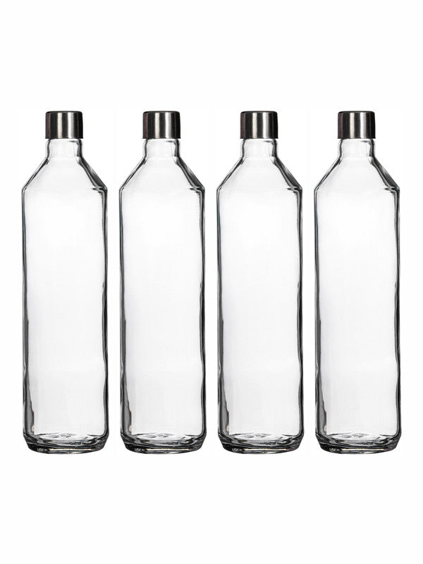Clear Glass Summer Bottle Set of 4pcs