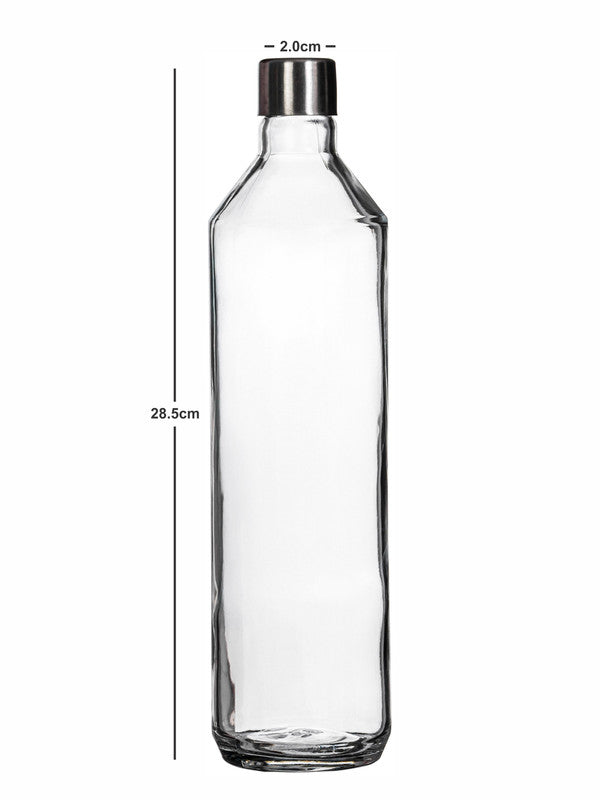 Clear Glass Summer Bottle Set of 4pcs