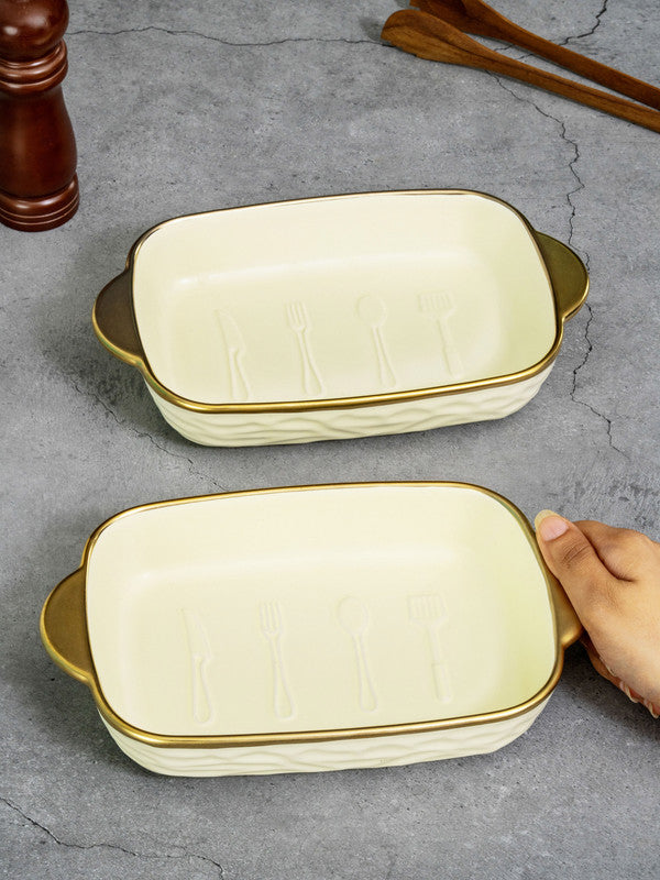 Porcelain Rectangle platter set of 2pcs