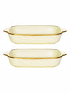 Porcelain Rectangle platter set of 2pcs