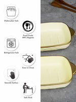 Porcelain Rectangle platter set of 2pcs