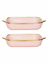 Porcelain Rectangle platter set of 2pcs