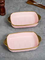 Porcelain Rectangle platter set of 2pcs