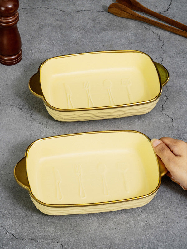 Porcelain Rectangle platter set of 2pcs